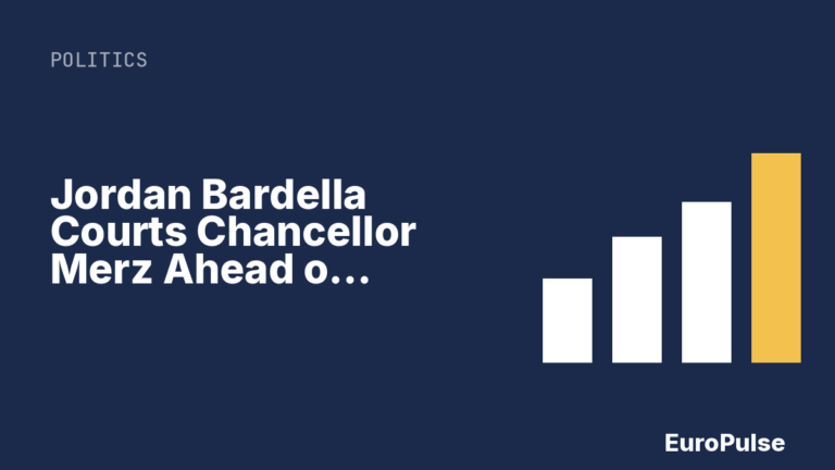Jordan Bardella Courts Chancellor Merz Ahead of Presidential Elections