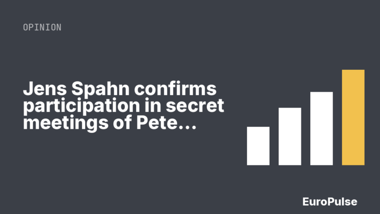 Jens Spahn confirms participation in secret meetings of Peter Thiel’s dialogue network