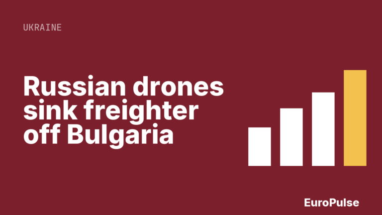 Russian drones sink freighter off Bulgaria