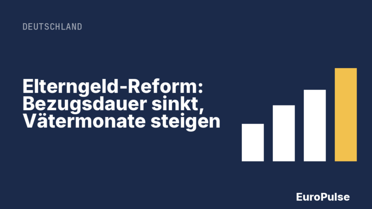 Elterngeld-Reform: Bezugsdauer sinkt, Vätermonate steigen