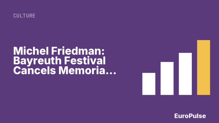 Michel Friedman: Bayreuth Festival Cancels Memorial Concert Citing Security Concerns