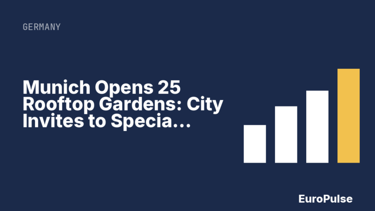 Munich Opens 25 Rooftop Gardens: City Invites to Special Views