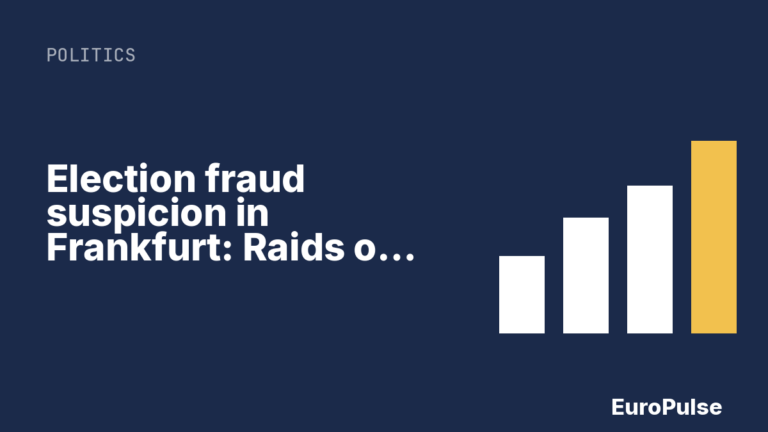 Election fraud suspicion in Frankfurt: Raids on Feldmann list